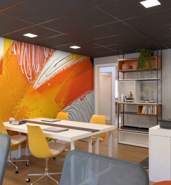 Área comum para os funcionários da Planos Digital, onde ocorre BrainsStorms e outros treinamentos ligados a Marketing e Vendas